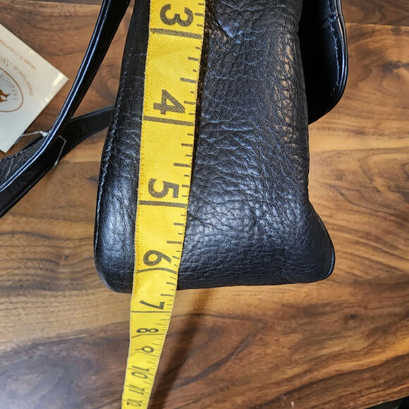 Vintage American Angel Black Leather Handbag NWT - Picture 13 of 15